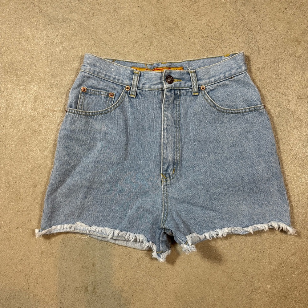 Squeeze Blue Jean Shorts High-Waisted Cut-Off